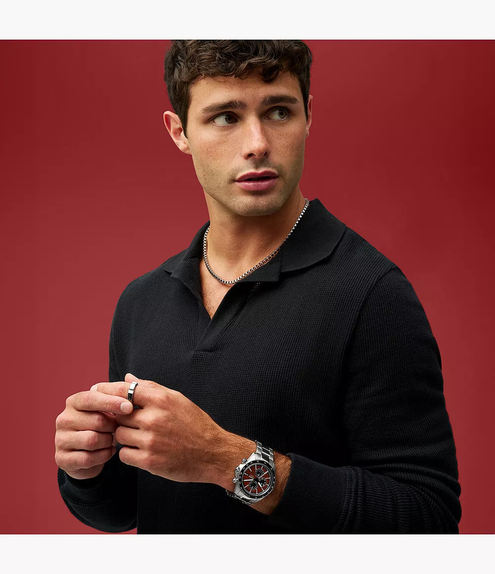 Fossil Autocross Reloj para caballero pulsera de metal - Vista trasera