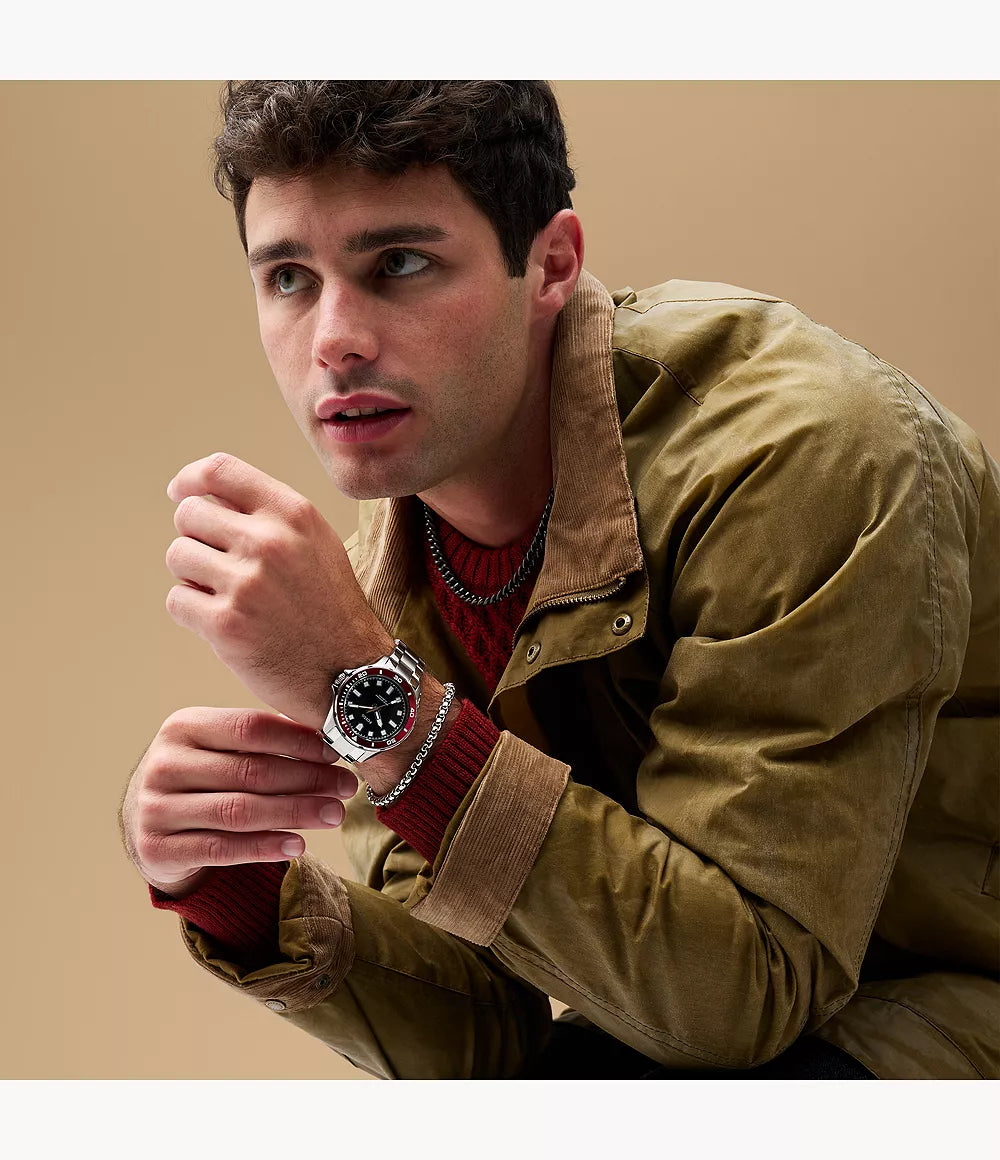 Reloj Fossil Dalton Hombre Pulsera Acero Bisel - Vista 5