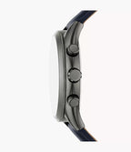 DE Reloj Fossil Fenmore Hombre Correa Cuero Azul - Vista lateral