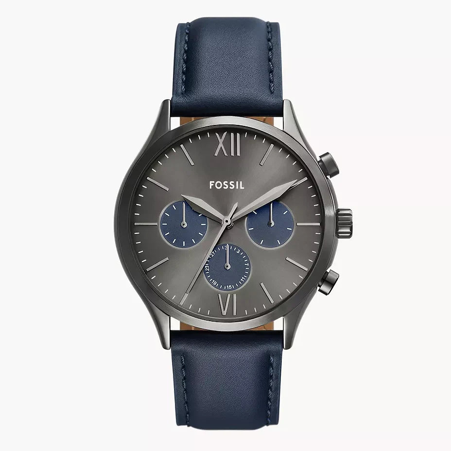 DE Reloj Fossil Fenmore Hombre Correa Cuero Azul - Reloj original en Guatemala