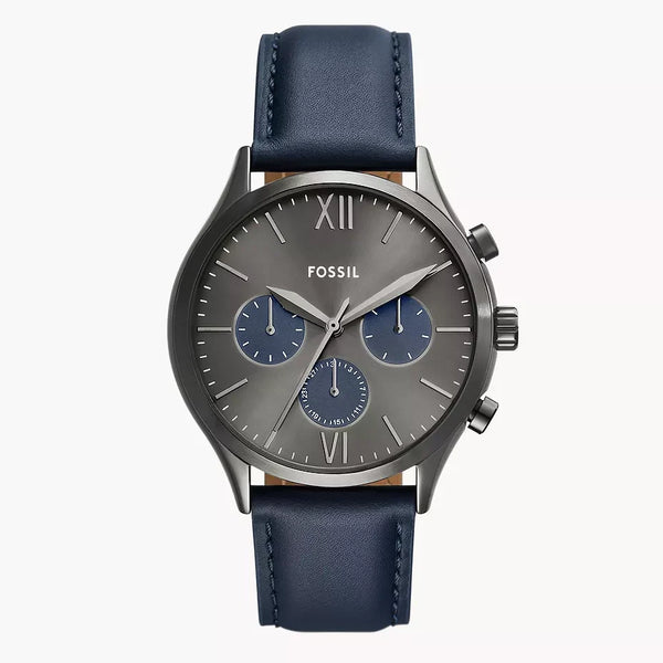 DE Reloj Fossil Fenmore Hombre Correa Cuero Azul - Reloj original en Guatemala