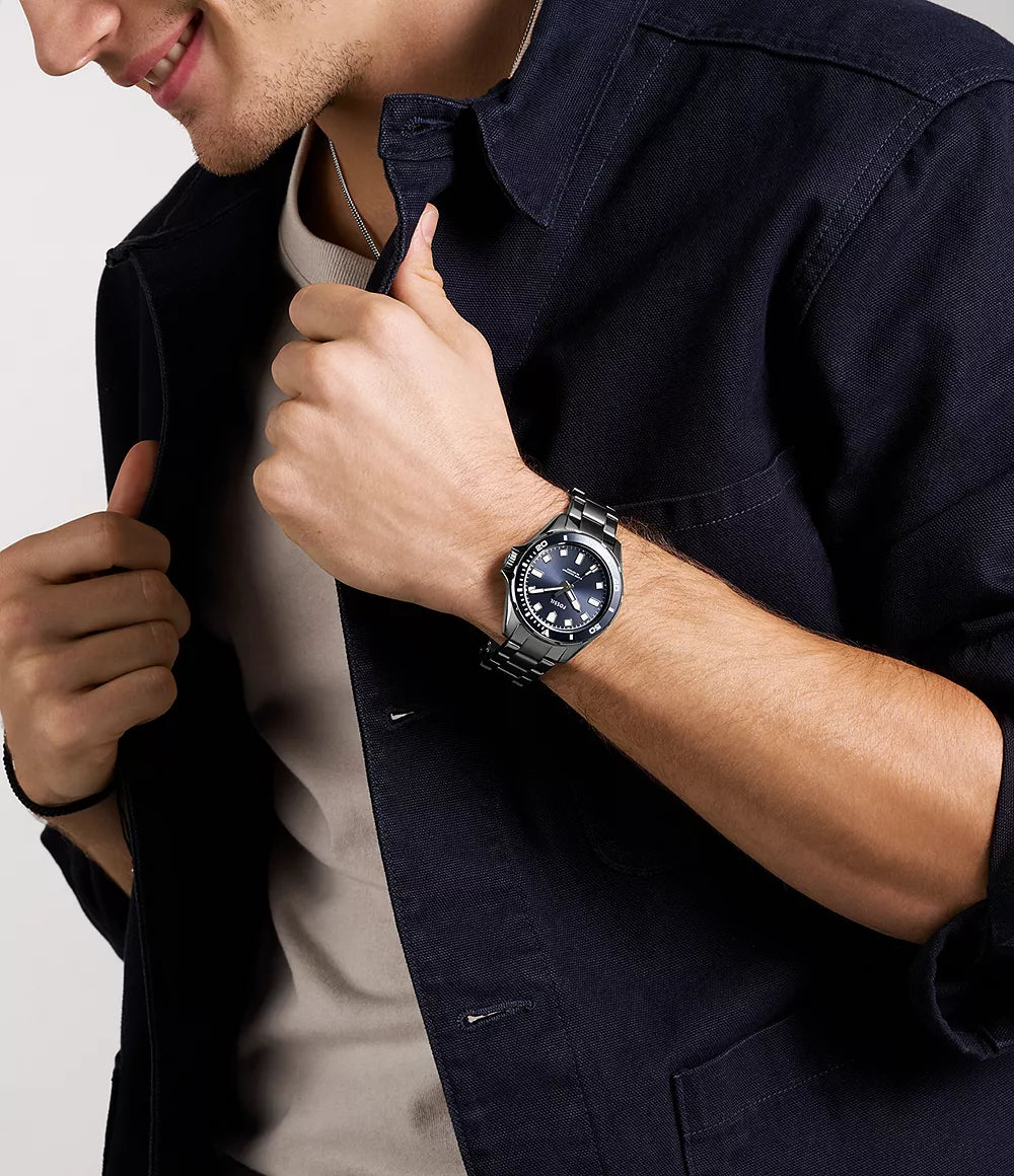 DE Reloj Fossil Dalton Hombre Acero Gunmetal Esfera - Vista 5