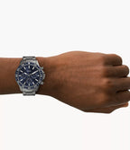 Reloj Fossil Bannon Cronógrafo Hombre Acero Gunmetal - Vista trasera