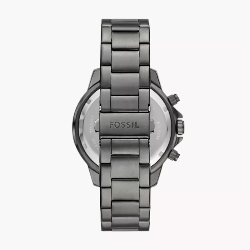 Reloj Fossil Bannon Cronógrafo Hombre Acero Gunmetal - Vista lateral