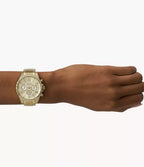 Reloj Fossil Modern Courier Mujer Acero Dorado - Vista lateral