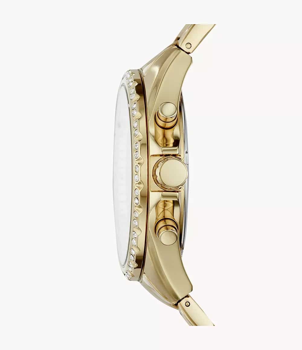 Reloj Fossil Modern Courier Mujer Acero Dorado - Detalle de esfera