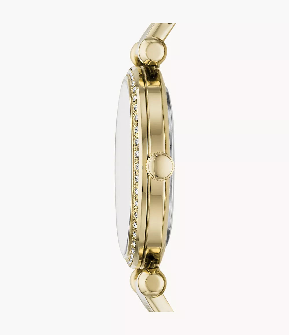 Reloj Fossil Tillie Mujer Metal Dorado Cristales - Detalle de esfera