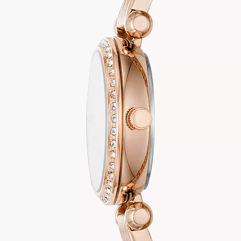 Reloj Fossil Tillie Mini Mujer Banda Metal Oro - Detalle de esfera
