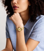 RYE-DE Reloj Fossil Rye Mujer Acero Dorado - Vista trasera
