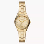 BQ3638 Rye de dama correa Fossil de metal 30 mm - Acero Inoxidable Dorado