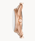Reloj Fossil Rye Mujer Acero Rose Gold - Detalle de esfera