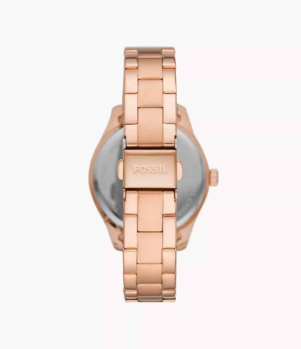 RYE Reloj Fossil Rye Mujer Acero Inoxidable Oro Rosa - Detalle de esfera