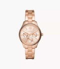 RYE Reloj Fossil Rye Mujer Acero Inoxidable Oro Rosa - Reloj original en Guatemala