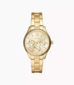 RYE Reloj Fossil Rye Mujer Acero Inoxidable Dorado - Reloj original en Guatemala