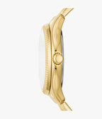 RYE Reloj Fossil Rye Mujer Dorado Esfera Negra - Vista trasera