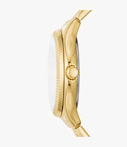 RYE Reloj Fossil Rye Mujer Dorado Esfera Negra - Vista trasera