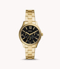 RYE Reloj Fossil Rye Mujer Dorado Esfera Negra - Reloj original en Guatemala