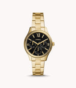 BQ3757-RYE Reloj Fossil Rye Mujer Dorado Esfera Negra