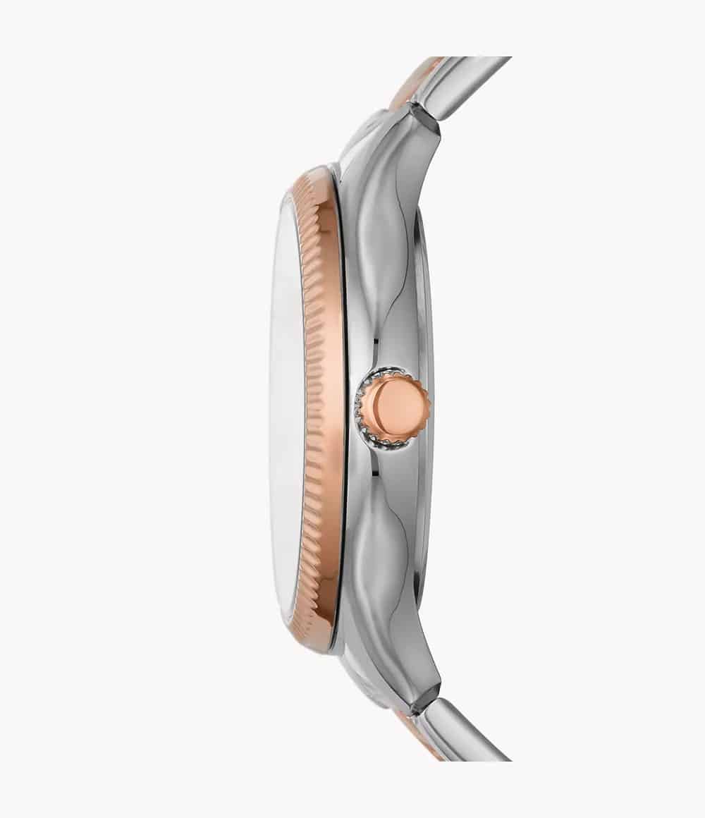 RYE Reloj Fossil Rye Mujer Acero Inoxidable Plateado - Vista trasera