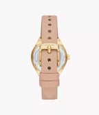 Reloj Fossil Eevie Mujer Cuero Rosa Dorado - Detalle de esfera