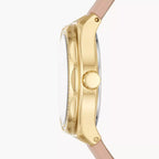 Reloj Fossil Eevie Mujer Cuero Rosa Dorado - Vista lateral