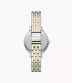 Reloj Fossil Laney Mujer Bicolor Acero Nacarado - Detalle de esfera