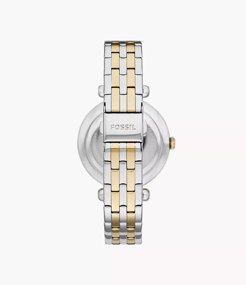 Reloj Fossil Tillie Mujer Metal Bicolor Blanco - Detalle de esfera