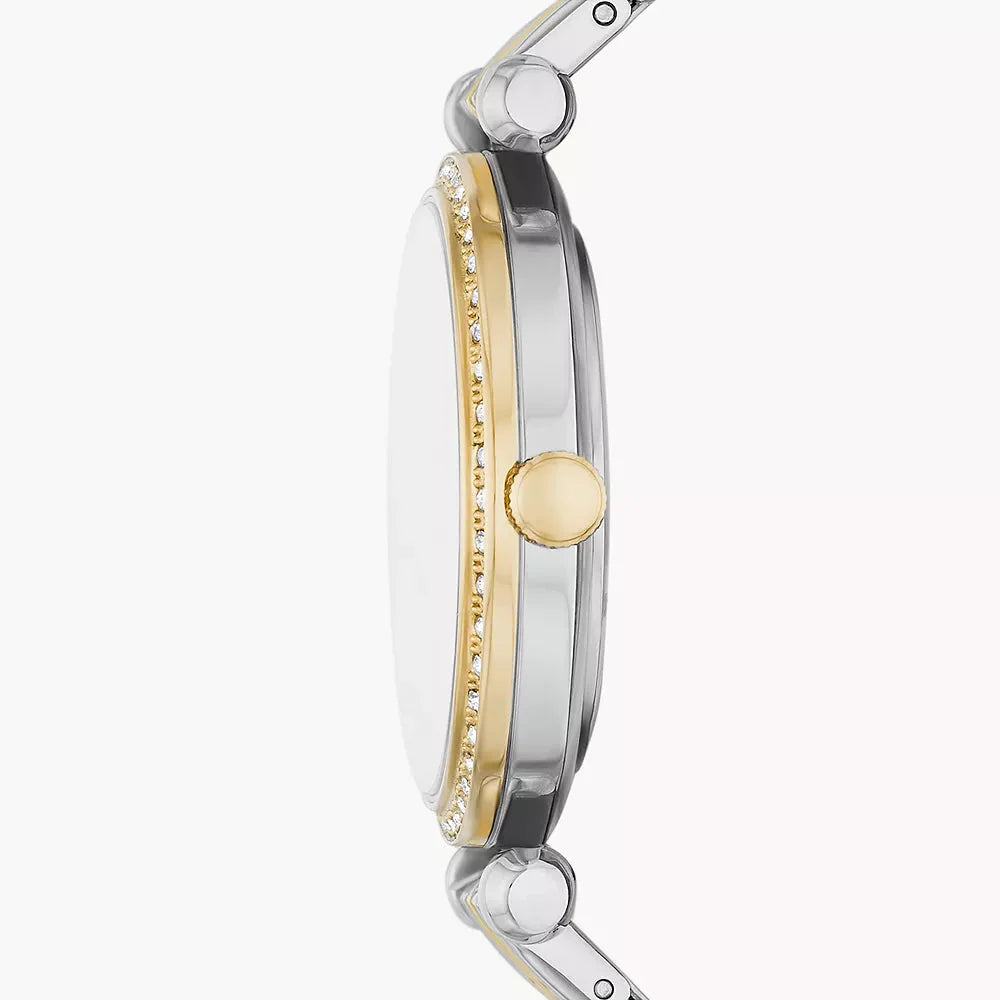 Reloj Fossil Tillie Mujer Metal Bicolor Blanco - Vista trasera
