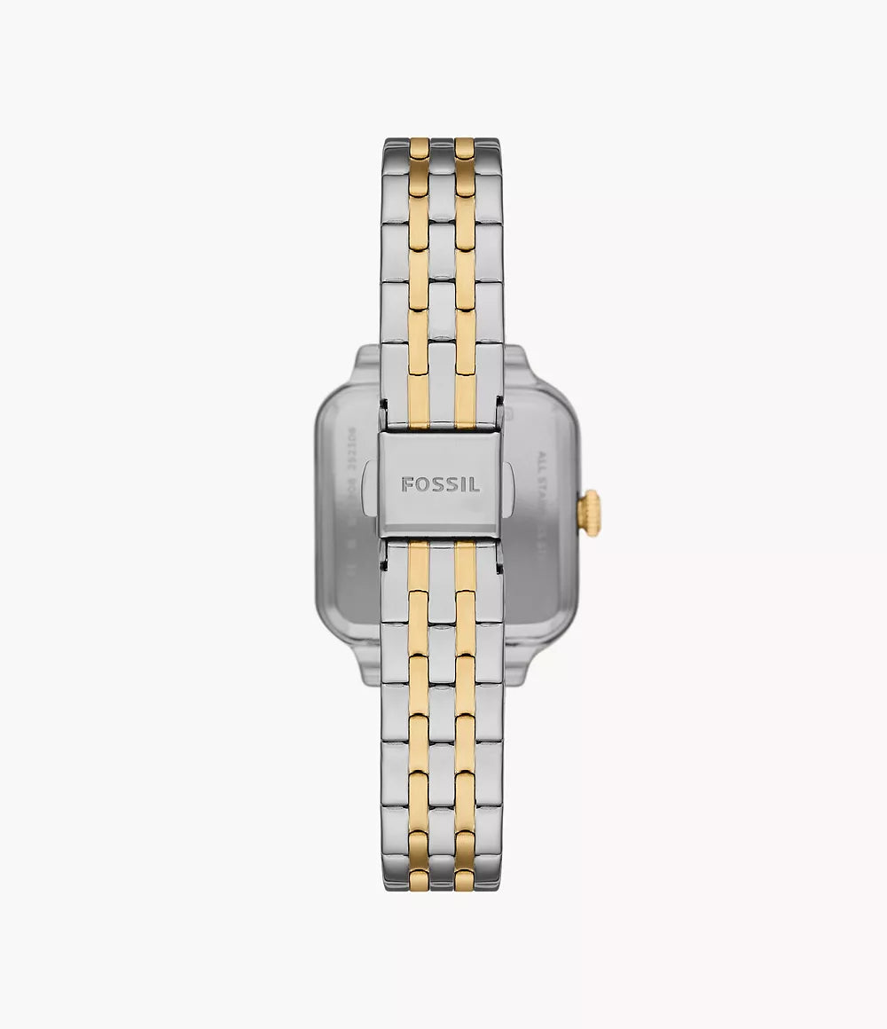 Reloj Fossil Colleen Mujer Acero Inoxidable Dos Tonos - Detalle de esfera