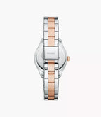 RYE-DE Reloj Fossil Rye Mujer Acero Inoxidable Bicolor - Detalle de esfera