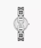 DE Reloj Fossil Kerrigan Mujer Acero Plateado - Detalle de esfera