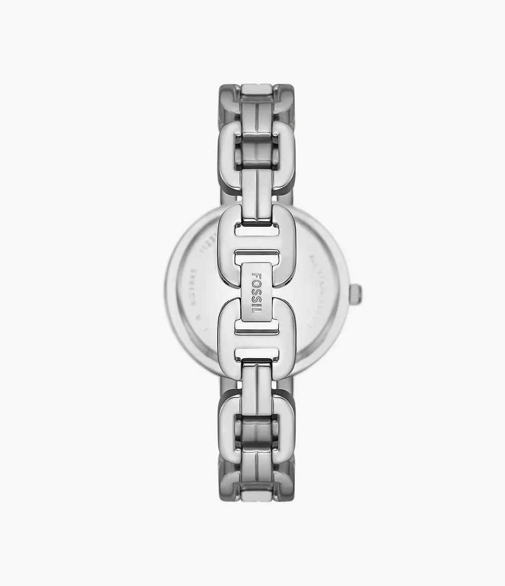 DE Reloj Fossil Kerrigan Mujer Acero Plateado - Detalle de esfera