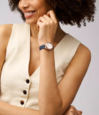 BQ3956 Reloj Eevie de dama banda de piel 30 mm
