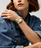 RYE Reloj Fossil Rye Mujer Acero Inoxidable Tono Dorado - Vista lateral