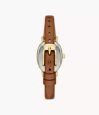 Reloj Fossil Penny Mujer Piel Marrón Dorado - Detalle de esfera