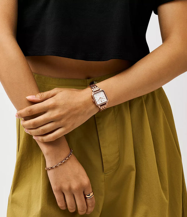 Reloj Fossil Colleen Mujer Pulsera Metal Oro Rosa - Vista lateral