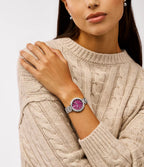 Reloj Fossil Karli Mujer Acero Inoxidable Rosa - Vista trasera