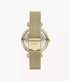 Reloj Fossil Tillie Mujer Malla Dorada - Vista lateral