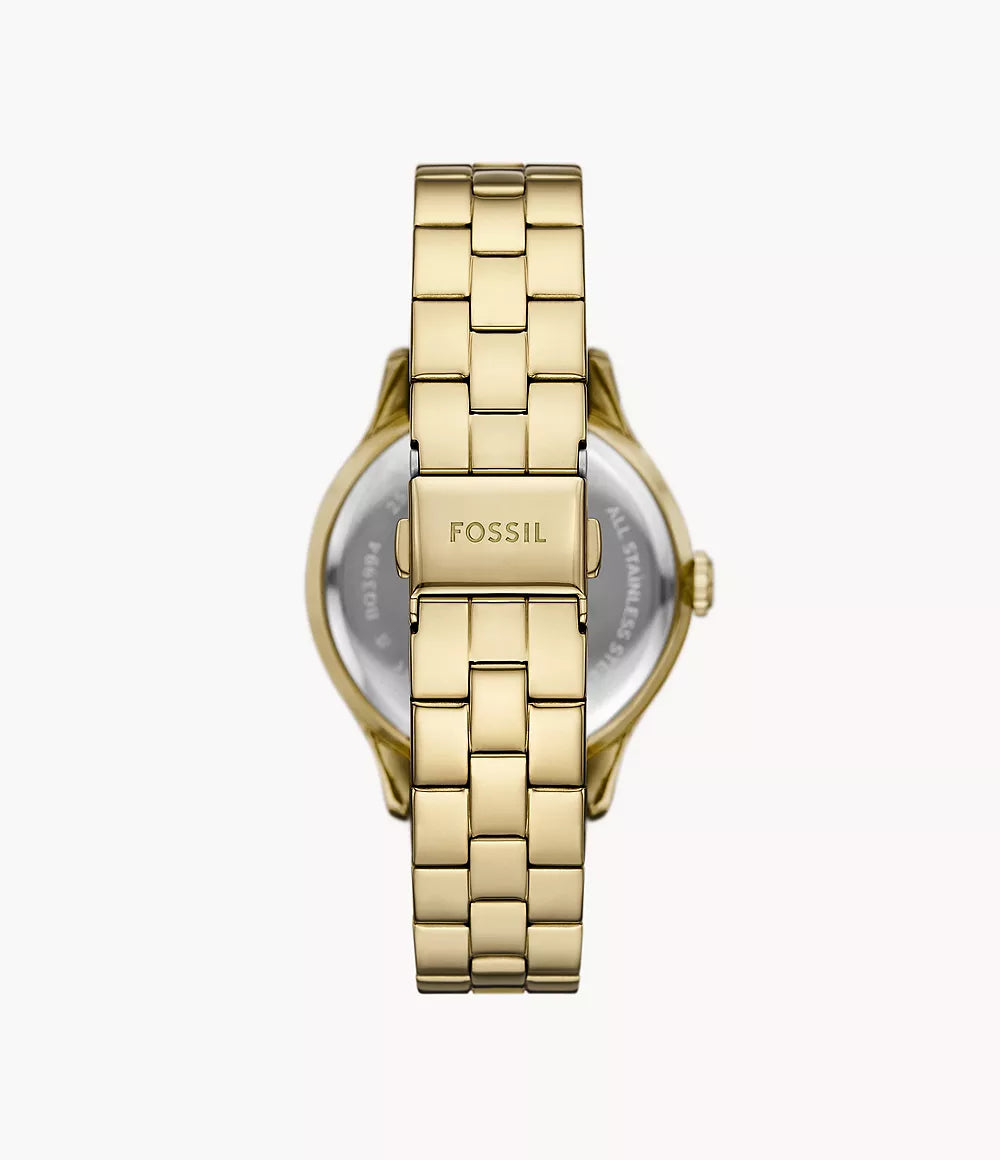 DE Reloj Fossil Brynn Mujer Acero Dorado Esfera - Detalle de esfera