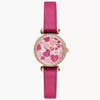 Reloj Fossil Tillie Mujer Correa Cuero Rosa Fucsia - Reloj original en Guatemala