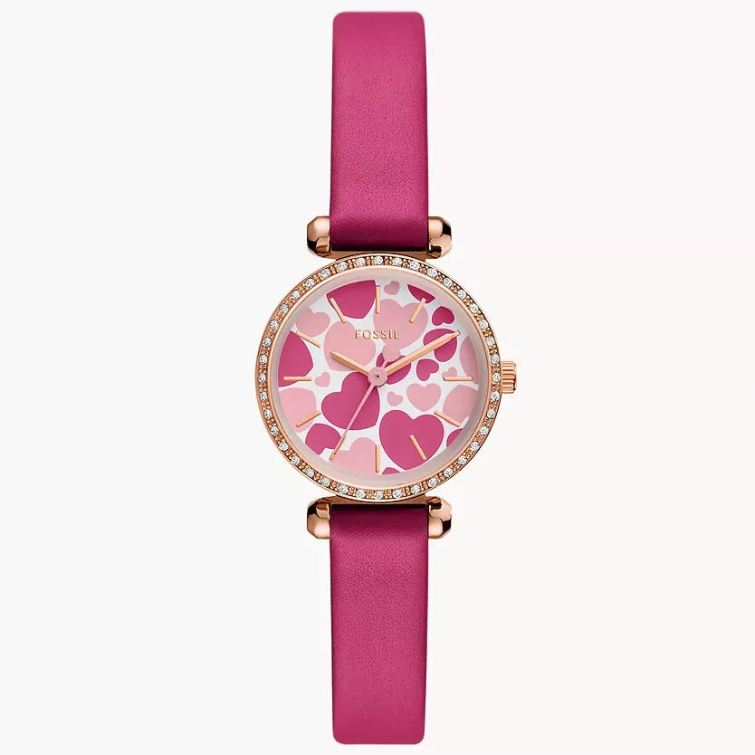 Reloj Fossil Tillie Mujer Correa Cuero Rosa Fucsia - Reloj original en Guatemala