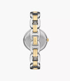 DE Reloj Fossil Kerrigan Mujer Bicolor Acero Esfera Plata - Detalle de esfera