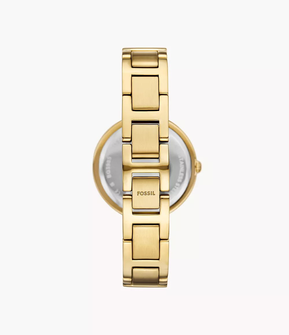 Reloj Fossil Karli Mujer Dorado con Cristales - Detalle de esfera