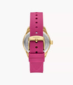 DE Reloj Fossil Dayle Mujer Resina Rosa Dorado - Detalle de esfera