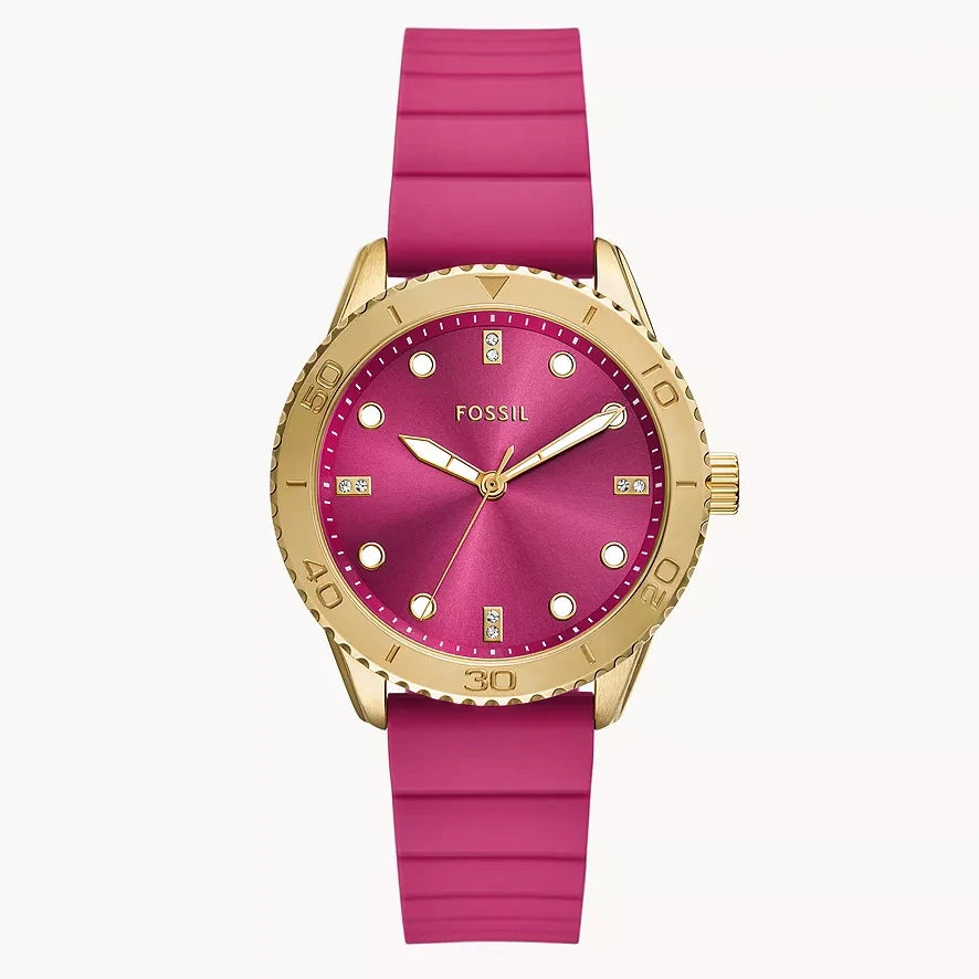 DE Reloj Fossil Dayle Mujer Resina Rosa Dorado - Reloj original en Guatemala
