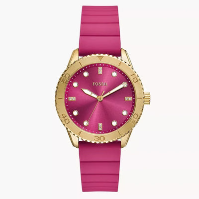 BQ5005 Reloj Fossil Dayle de mujer pulsera de resina rosada