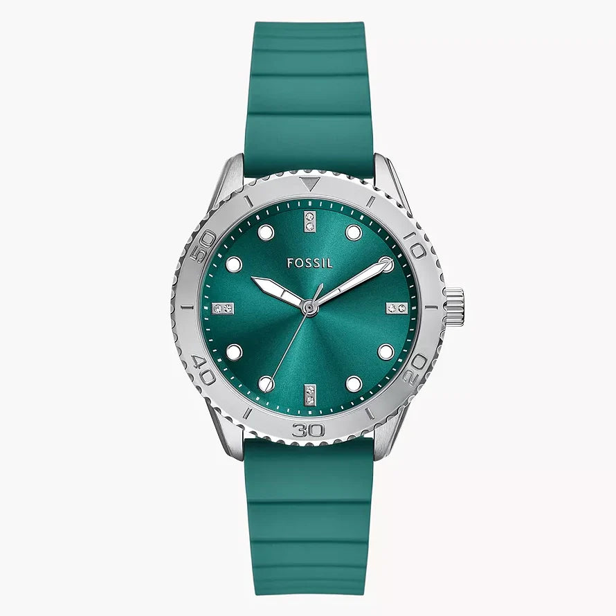DE Reloj Fossil Dayle Mujer Correa Resina Verde - Reloj original en Guatemala