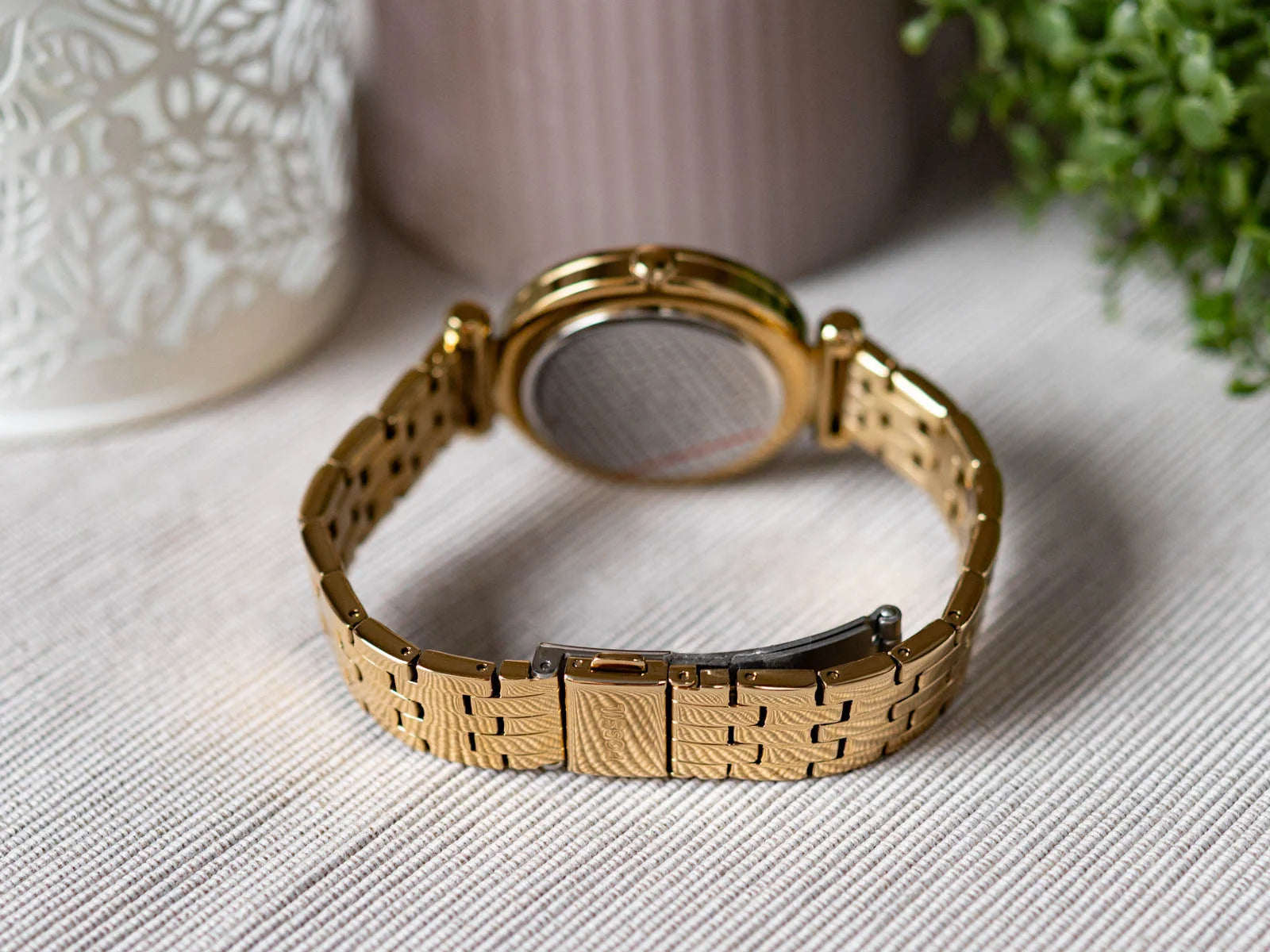 Reloj Fossil Tillie Mujer Metal Dorado Turquesa - Detalle de esfera