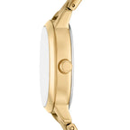 Reloj Fossil Penny Mujer Metal Dorado Esfera Azul - Detalle de esfera