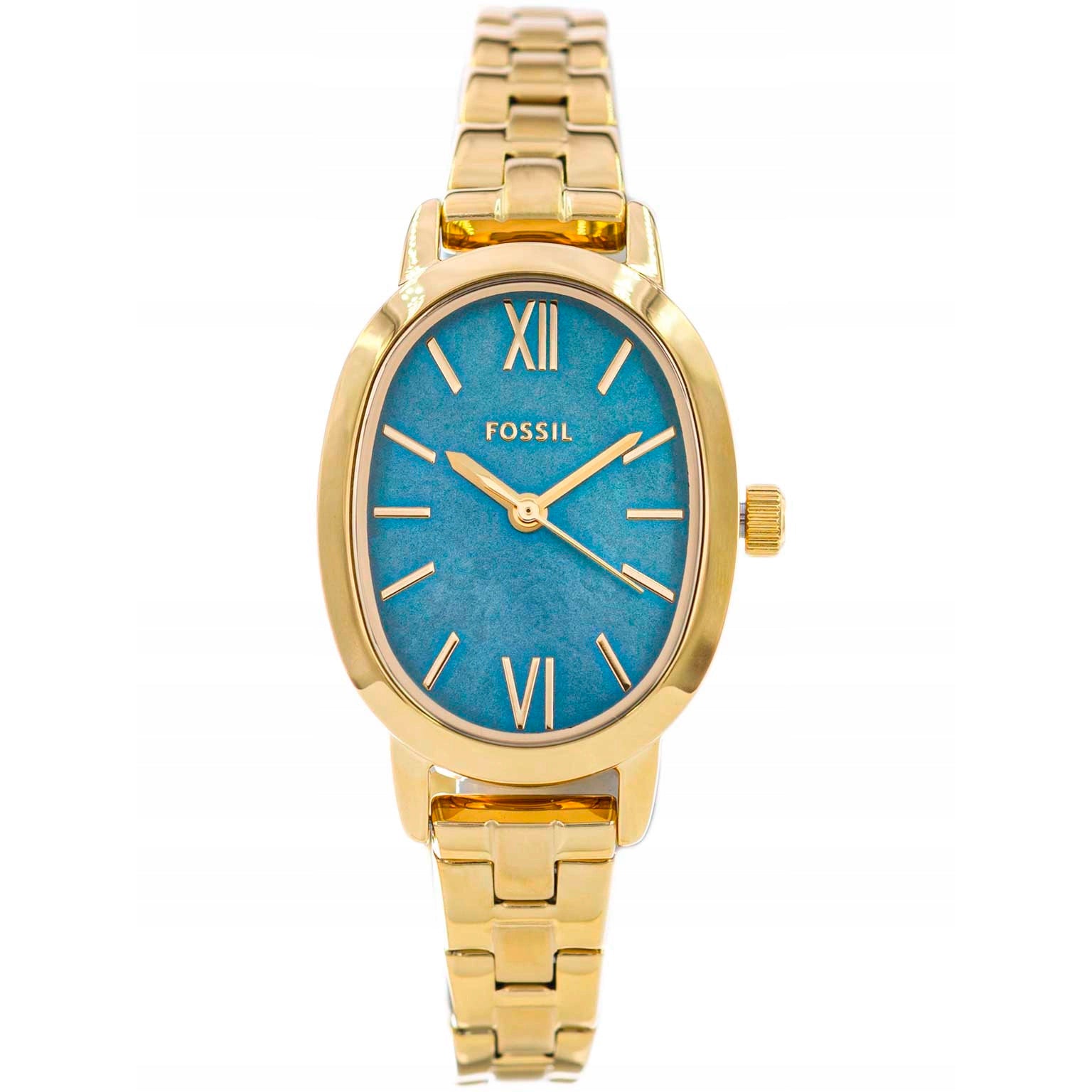 Reloj Fossil Penny Mujer Metal Dorado Esfera Azul - Reloj original en Guatemala